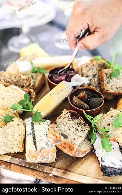 Bread and cheese board -