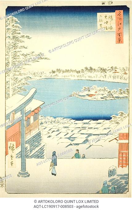 Hilltop View from Yushima Tenjin Shrine (Yushima Tenjin sakaue tenbo), from the series One Hundred Famous Views of Edo (Meisho Edo hyakkei), 1856