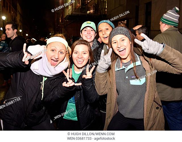 Philadelphia Eagles fans take to the streets of Philadelphia, Pennsylvania, in celebration after the Eagles defeated the New England Patriots 41-33 in Super...