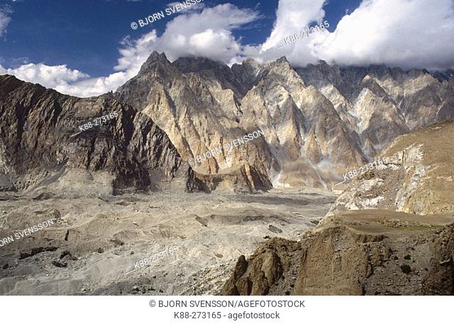 Batura Glacier. Hunza Valley. North pakistan