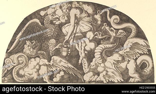 Jupiter's Eagle Bringing Water of the Styx to Psyche, 1540-56. Creator: Leon Davent