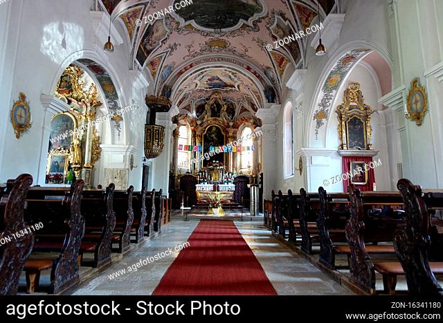römisch-katholische Pfarrkirche St. Georgen Obermais, Meran, Südtirol, Italien