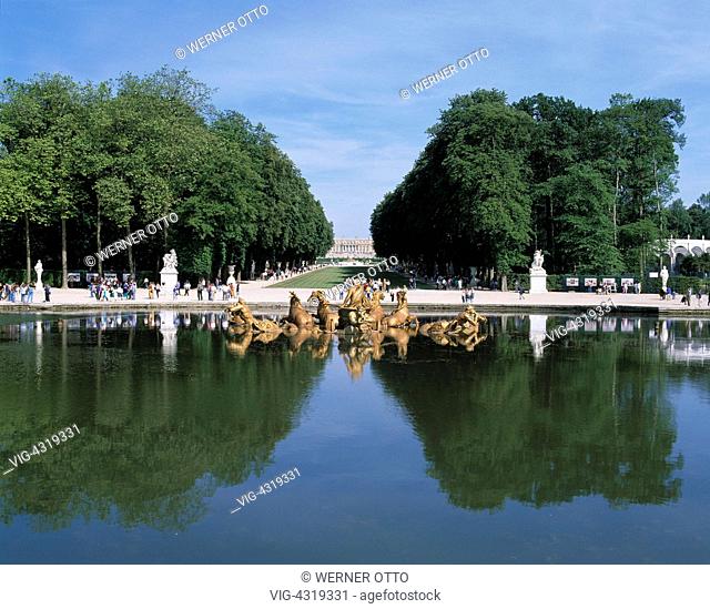 Frankreich, F-Versailles, Seine-et-Oise, Schloss, Apollobrunnen, Brunnenfigur, France, F-Versailles, Seine-et-Oise, palace, Apollo fountain, well figure, UNESCO