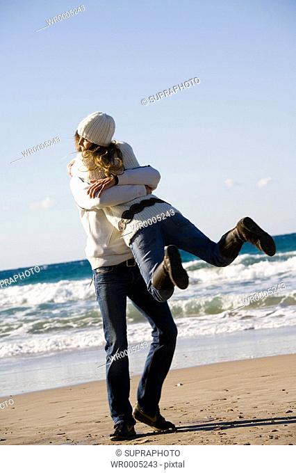 Couple happiness beach