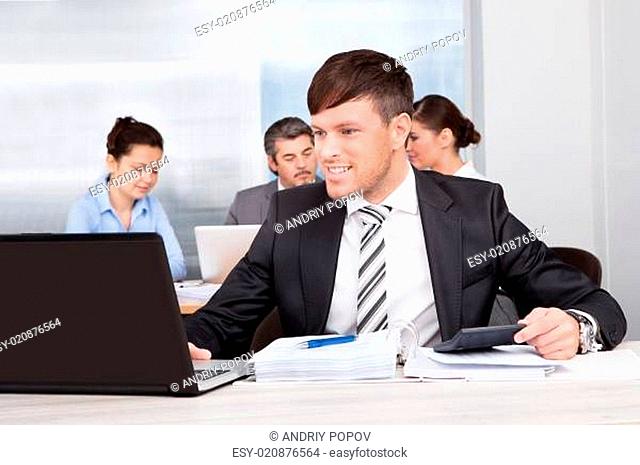 Businessman Working At Office