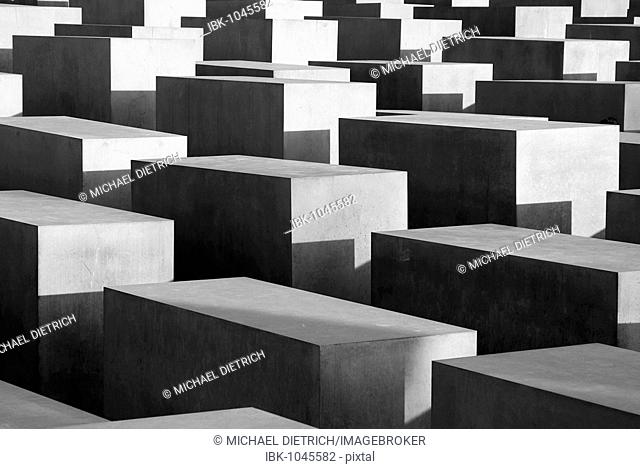Concrete slabs, Stelae of the Holocaust memorial, Mitte district, Berlin, Germany, Europe