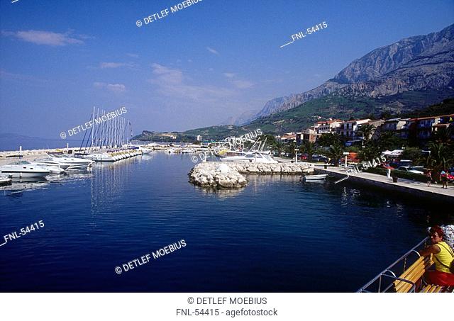 Boats at marina, Tucepi, Makarska Riviera, Croatia