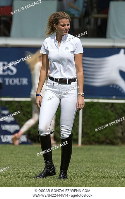 Athina Onassis competes in the Longines Global Champions Tour: Madrid 2015, held at the Campo Villa's Club Featuring: Athina Onassis Roussel Where: Madrid