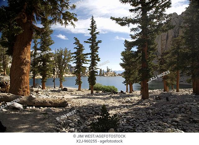 Inyo National Forest, California - Lone Pine Lake at approximately 9900 feet elevation on Mt  Whitney in the Sierra Nevada range  Mt  Whitney is the highest...