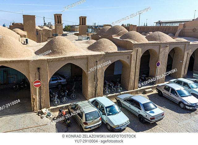 View from the roof of Khan bazaar in Mosalla quarter of Yazd, capital of Yazd Province of Iran