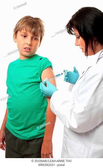Doctor giving patient injection