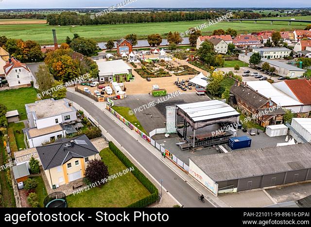 06 October 2022, Saxony, Torgau: View of the abattoir site converted for the State Garden Show. From April 23 to October 9