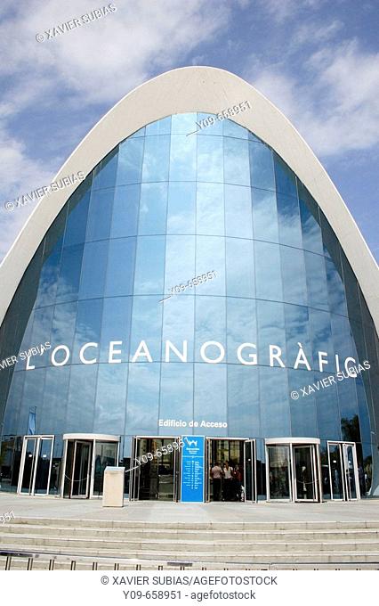 Oceanogràfic (architect Felix Candela), City of Arts and Sciences. Valencia. Spain