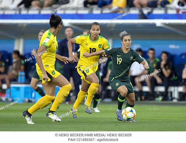 France, Grenoble, Stade des Alpes, 18.06.2019, Football - FIFA Women's World Cup - Jamaica - Australia Picture: from left Chantelle Swaby (Jamaica, # 4)