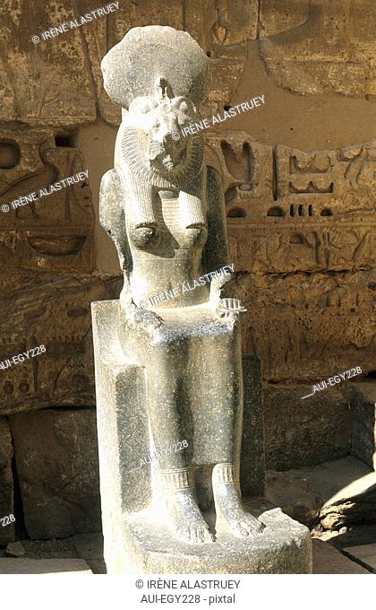 Egypte - Vallee du Nil - Necropole Thebaine - Medinet Habou - Temple Ramses III - Deesse Semet