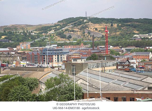 View over Sheffield, Yorkshire, England