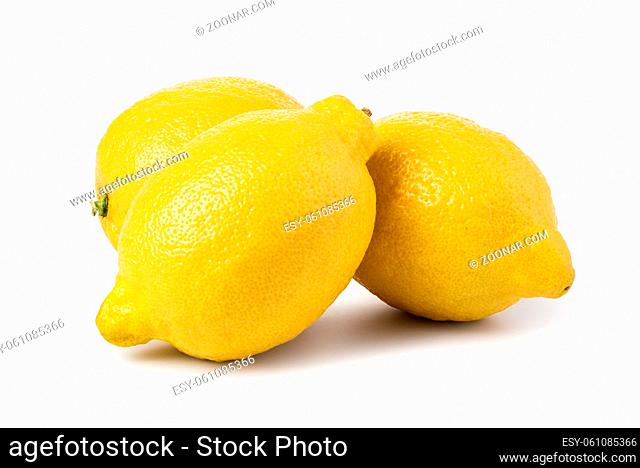 ripe lemon fruit isolated on white background