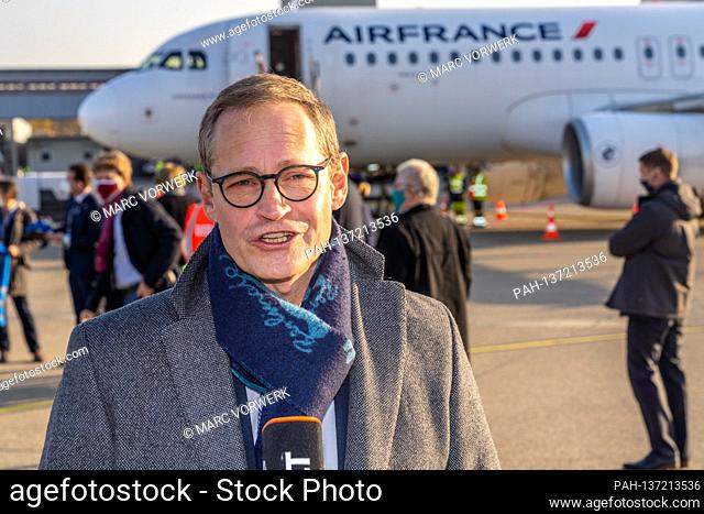 11/08/2020, Berlin, the last aircraft, an Airbus Airbus A320-214 from Air France, leaves Berlin-Tegel ""Otto Lilienthal"" airport with flight AF1235 (IATA code:...