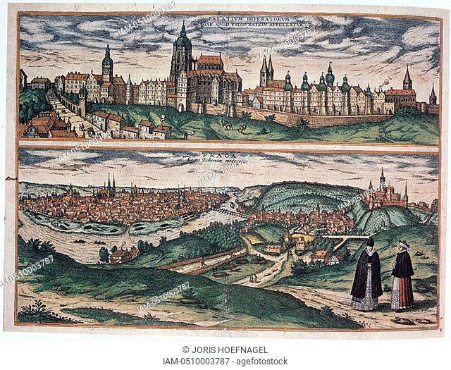 View of Prague', c1572  A view of Prague, from 'Civitates Orbis Terrarum' by Georg Braun 1541-1622 and Frans Hogenberg 1535-90