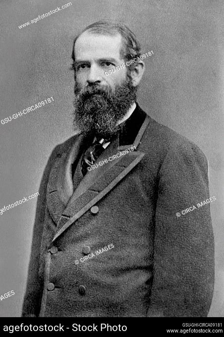 Jay Gould (1836-1892), American Railroad Magnate and Financier, and generally identified as one of the Robber Barons of the Gilded Age, Half-Length Portrait