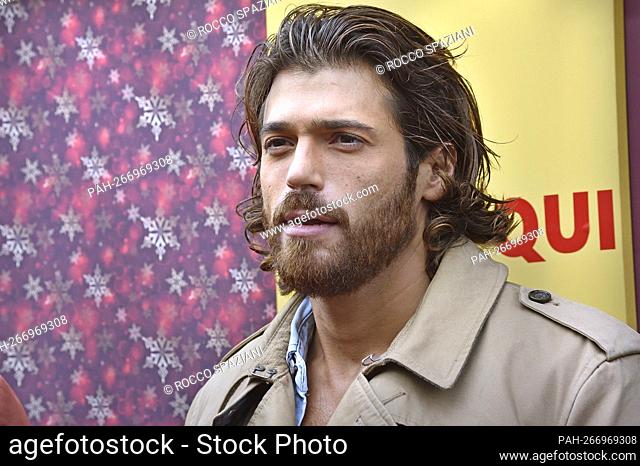 The Turkish actor Can Yaman attends the ""Christmas World"" photocall at Auditorium Parco Della Musica on December 04, 2021 in Rome, Italy