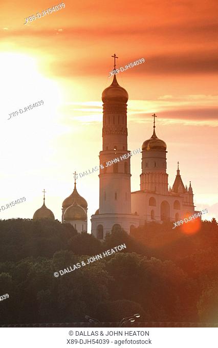 Russia, Moscow, The Kremlin, Ivan The Great Bell Tower, Sunset