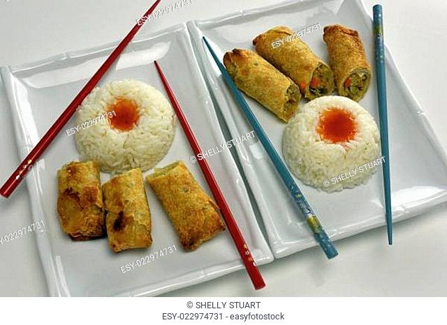 Egg Rolls With Rice