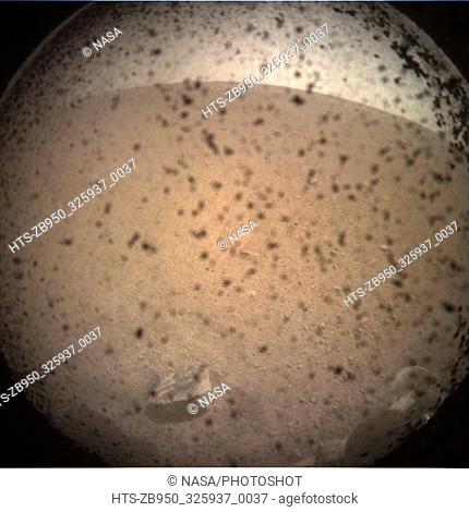 (181126) -- NEW YORK, Nov. 26, 2018 () -- Photo provided by NASA on Nov. 26, 2018 shows the first image taken by NASA's InSight lander on the surface of Mars...