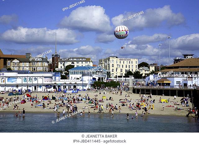 Large balloon in Central Gardens takes visitors on a flight of fancy above the resort of Bournemouth