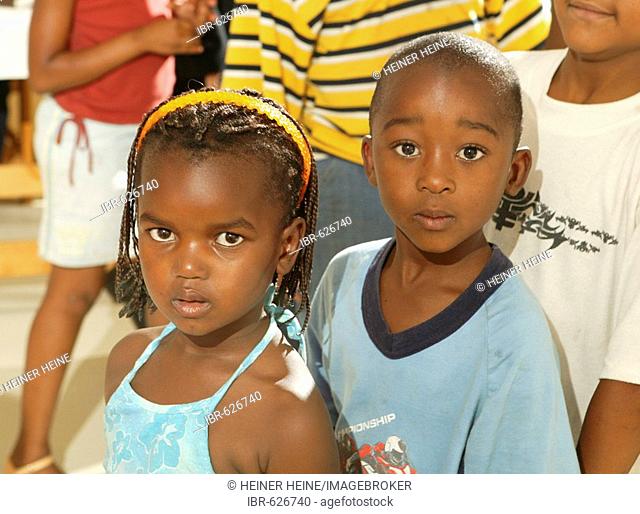 Boy and girl, Francistown, Botswana, Africa