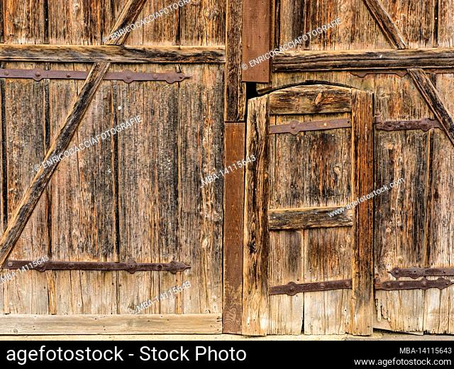 barn door, old and weathered