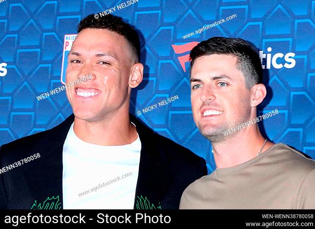 MLBPA x Fanatics ""Players Party"" at City Market Social House on July 18, 2022 in Los Angeles, CA Featuring: Aaron Judge, Clay Holmes Where: Los Angeles