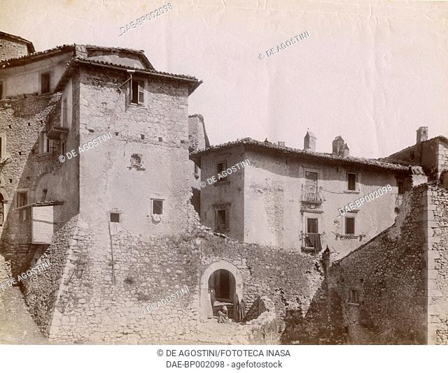 Baronial palace, Roccaraso, Abruzzo, Italy, photograph by Istituto Italiano d'Arti Grafiche, Bergamo, ca 1905