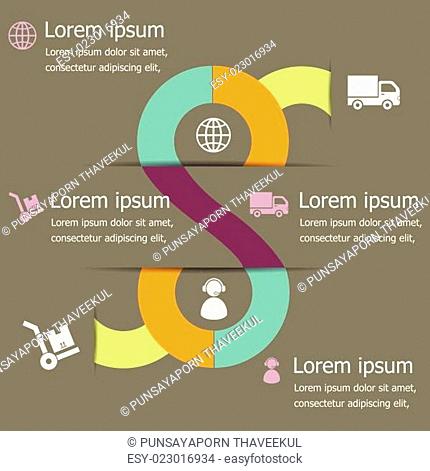 Infographic of logistic design template