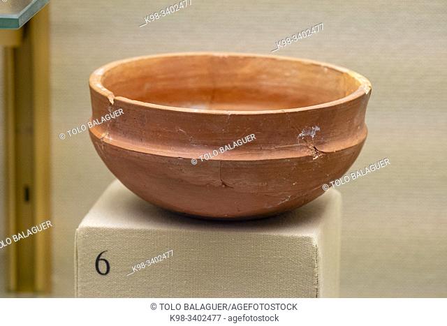 vasija celtibera , siglos IV-I a. C, Cerro de San Miguel, Arnedo, Museo de la Romanización, Calahorra, La Rioja , Spain, Europe