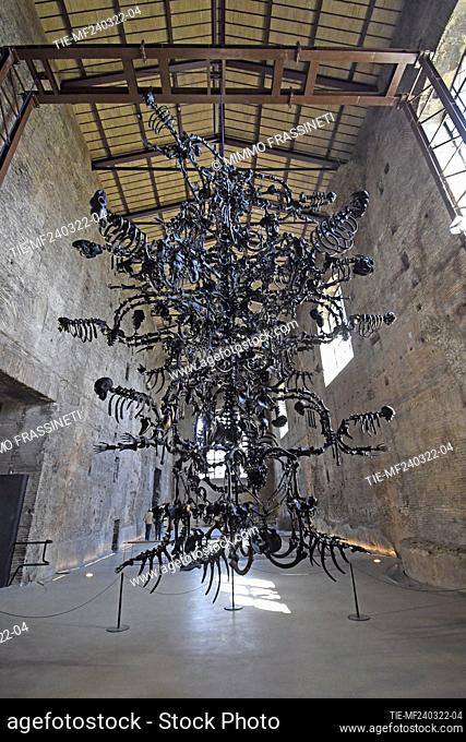 The National Roman Museum houses Ai Weiwei's work 'The human comedy' at the Baths of Diocletian, a work begun before the pandemic