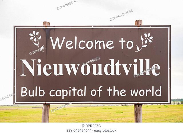 Welcome sign at Niewoudtville