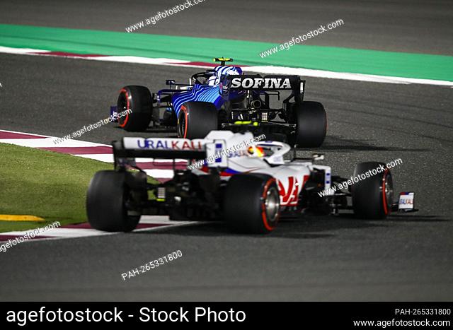 # 6 Nicholas Latifi (CAN, Williams Racing), # 47 Mick Schumacher (GER, Haas F1 Team), F1 Grand Prix of Qatar at Losail International Circuit on November 21