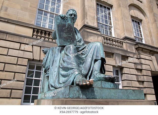 David Hume Statue by Stoddart, Royal Mile Street, Edinburgh; Scotland