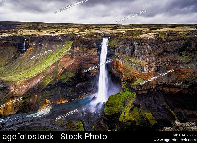 Waterfall, Haifoss, Iceland