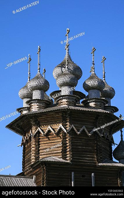 18th century wooden Church of Intercession at Kizhi Pogost, Karelia, Russia