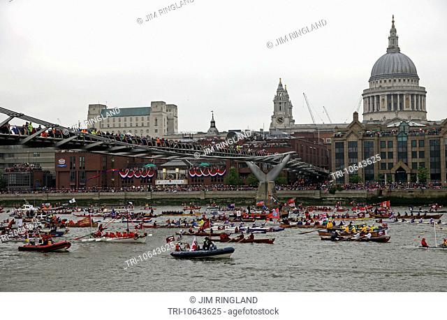 The Pageant on the River Thames, to celebrate the Diamond Jubilee of Her Majesty Queen Elizabeth 2nd, on the 3rd June 2012