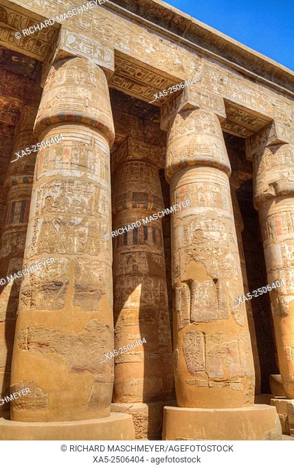 Columns in the Great Hypostyle Hall, Karnak Temple, Luxor, Egypt