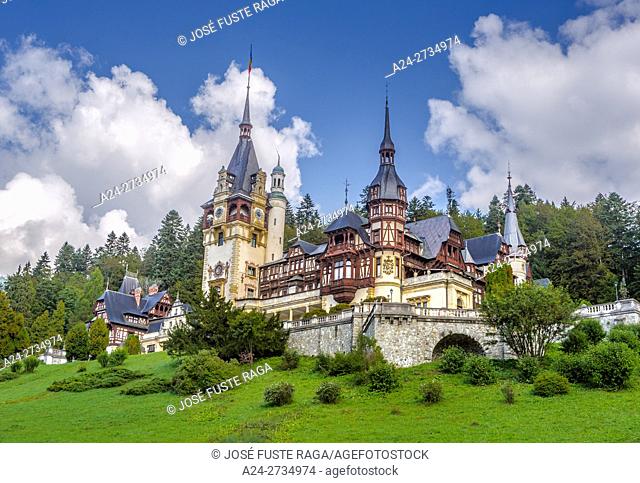 Romania, Prahova, Sinaia City, Peles Castle,