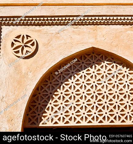 in oman the old ornate window for the mosque