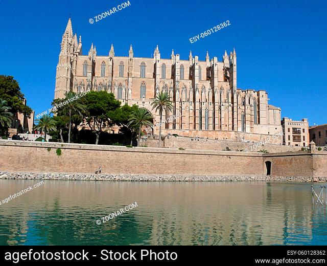 Kathedrale, Palma, Mallorca, palma de mallorca, kirche, dom, münster, seu, seo, architektur, balearen, spanien, la seu, La Catedral, parc de la mar
