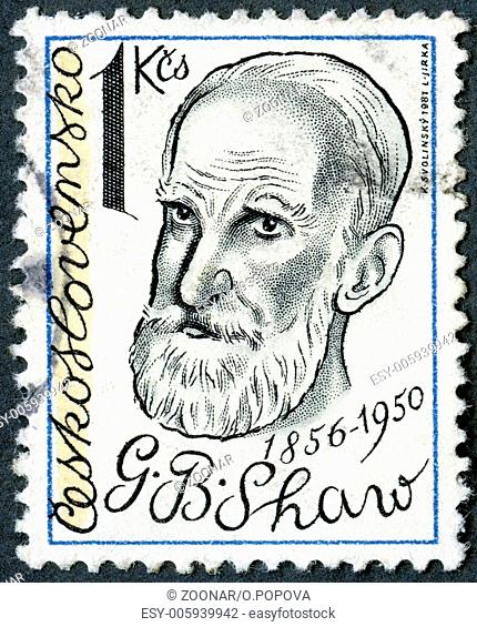 CZECHOSLOVAKIA - 1981: shows George Bernard Shaw (1856-1950), playwright