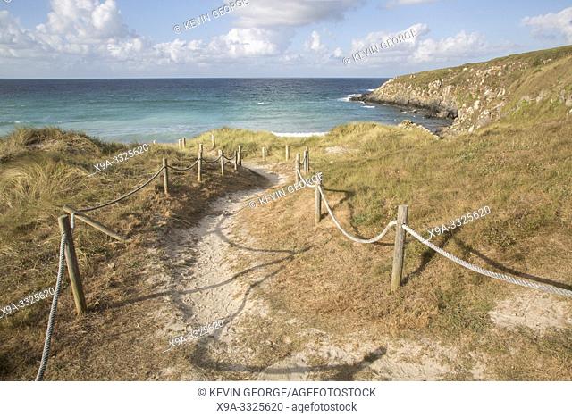 Footpath at Beach in Malpica, Fisterra; Costa de la Muerte; Galicia; Spain