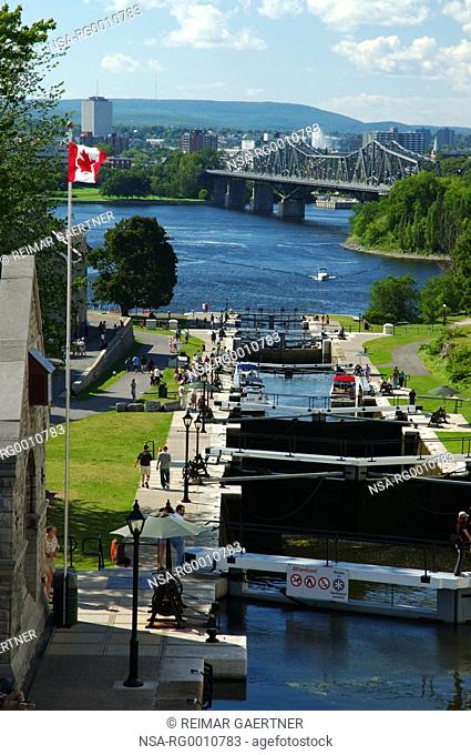 The Rideau Canal Locks at the Ottawa River