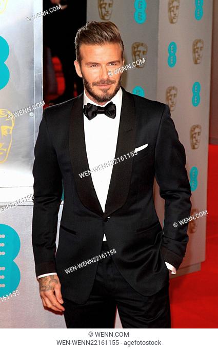 EE British Academy Film Awards (BAFTA) at The Royal Opera House - Red Carpet Arrivals Featuring: David Beckham Where: London